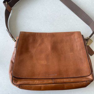 Coach Messenger Courier Bag - Dark Saddle Leather